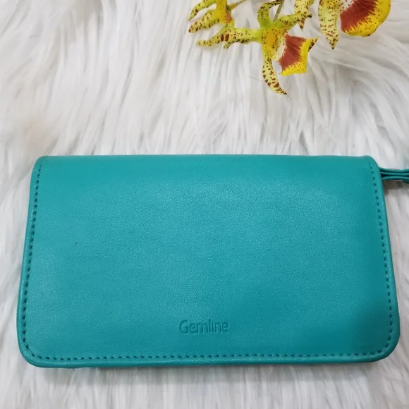 GEMLINE Turquoise Color Wallet Purse Bag . - Picture 4 of 12